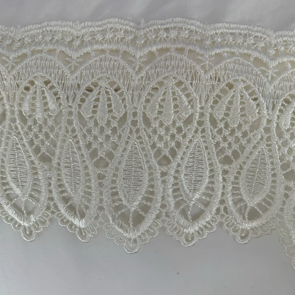Charter Club Euro Pillow Sham & King Pillowcase Bundle Ivory Cotton Lace Trim